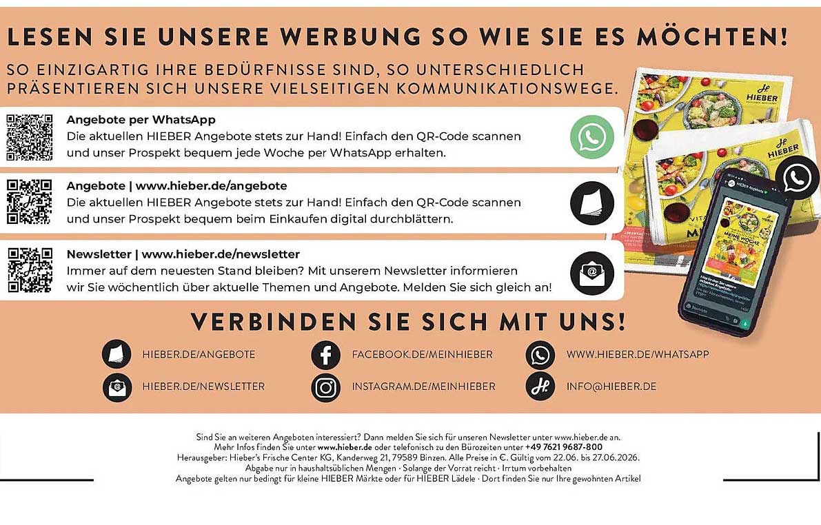 LESEN SIE UNSERE WERBUNG SO WIE SIE ES MÖCHTEN!