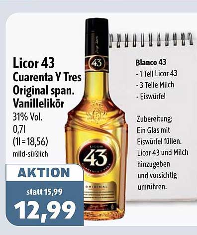 Licor 43 Cuarenta Y Tres Original span. Vanillelikör