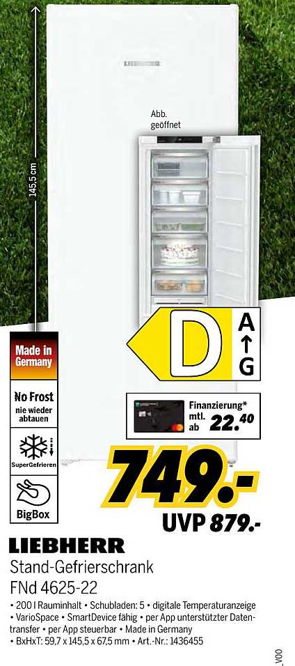 LIEBHERR Stand-Gefrierschrank FNd 4625-22