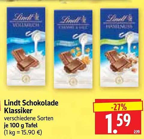 Lindt Schokolade Klassiker