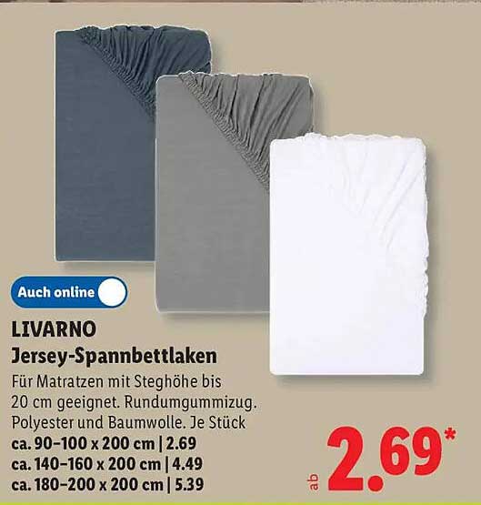 LIVARNO Jersey-Spannbettlaken