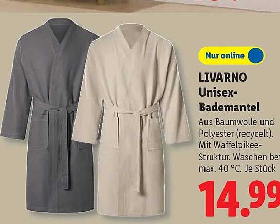 LIVARNO Unisex-Bademantel