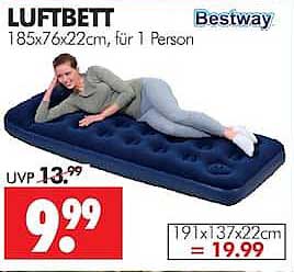 LUFTBETT 185x76x22cm, für 1 Person