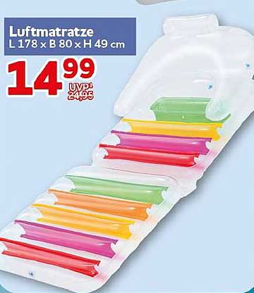 Luftmatratze L 178 x B 80 x H 49 cm