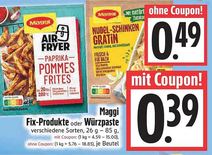 Maggi Fix-Produkte oder Würzpaste verschiedene Sorten, 26 g – 85 g