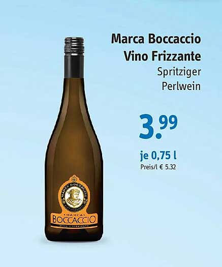 Marca Boccaccio Vino Frizzante Spritziger Perlwein