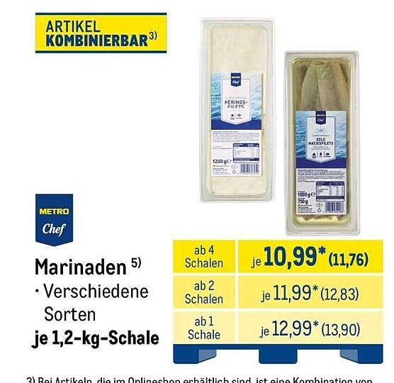 Marinaden Verschiedene Sorten je 1,2-kg-Schale