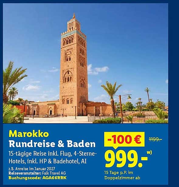 Marokko Rundreise & Baden