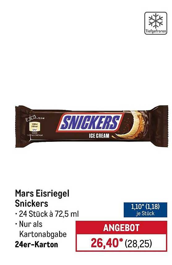 Mars Eisriegel Snickers