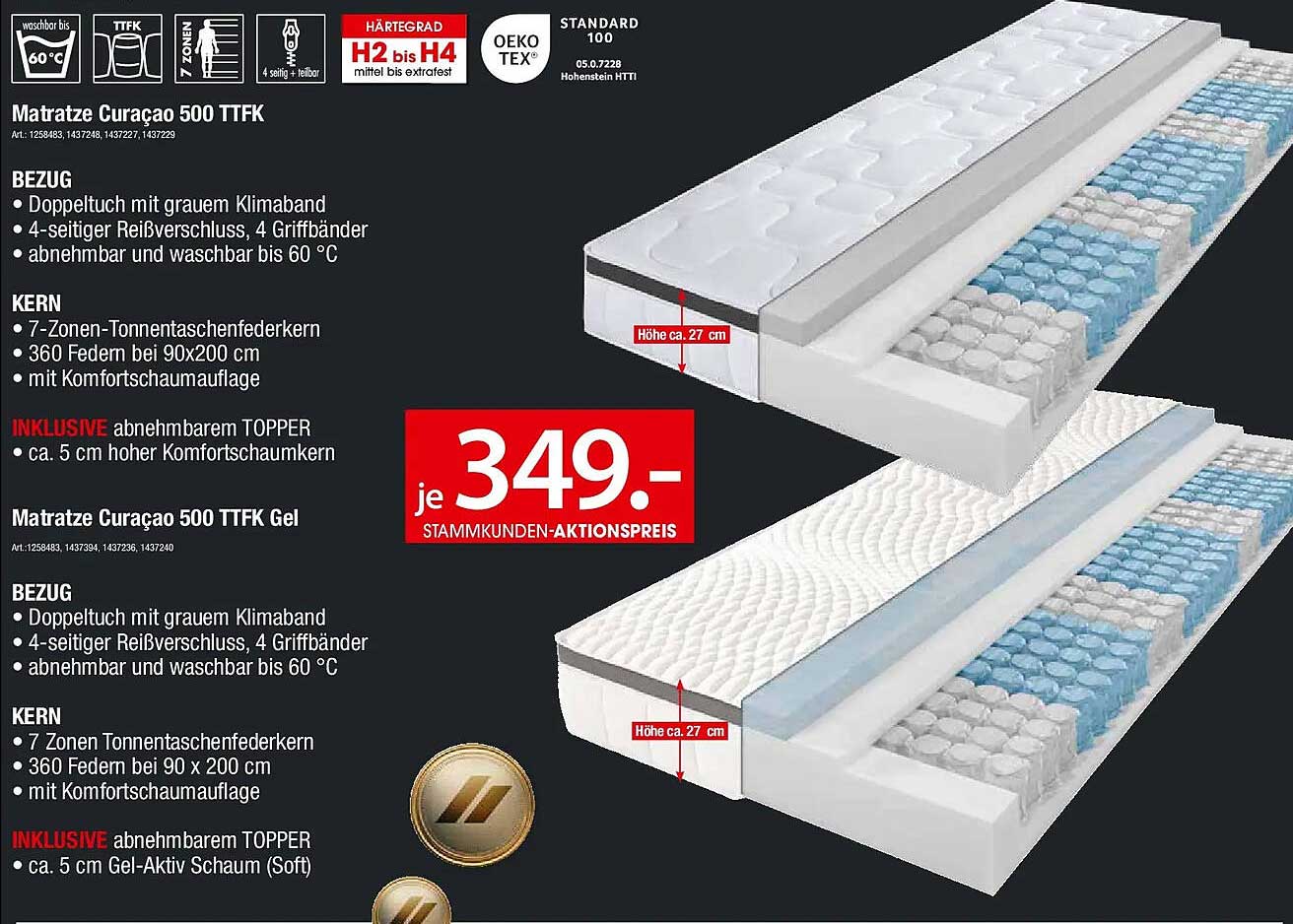 Matratze Curaçao 500 TTFK
