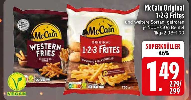 McCain Original 1-2-3 Frites und weitere Sorten, gefroren
