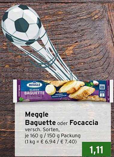 Meggle Baguette oder Focaccia