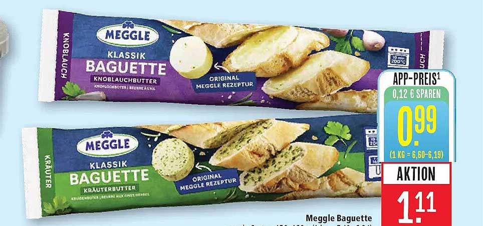 Meggle Klassik Baguette Knoblauchbutter