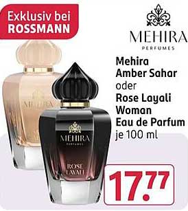 Mehira Amber Sahar oder Rose Layali Woman Eau de Parfum je 100 ml