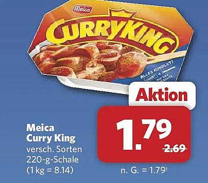 Meica Curry King versch. Sorten 220-g-Schale (1 kg = 8.14)
