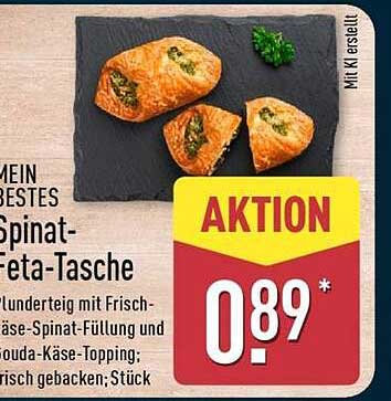 MEIN BESTES Spinat-Feta-Tasche