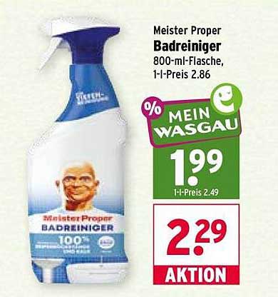 Meister Proper Badreiniger 800-ml-Flasche, 1-l-Preis 2.86
