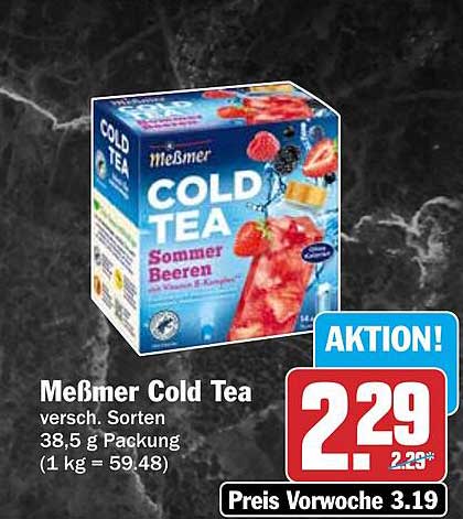Meßmer Cold Tea versch. Sorten 38,5 g Packung (1 kg = 59.48)