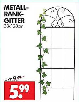 METALL-RANK-GITTER 38x120cm