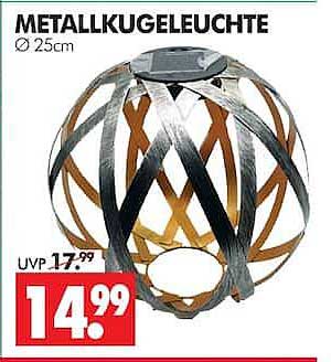 METALLKUGELEUCHTE Ø 25cm