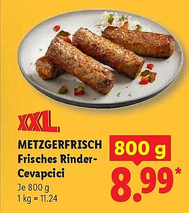 METZGERFRISCH Frisches Rinder-Cevapcici