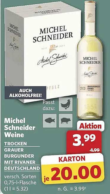 Michel Schneider Weine TROCKEN GRAUER BURGUNDER MIT RIVANER DEUTSCHLAND