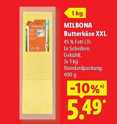 MILBONA Butterkäse XXL