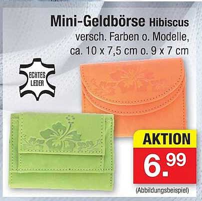 Mini-Geldbörse Hibiscus