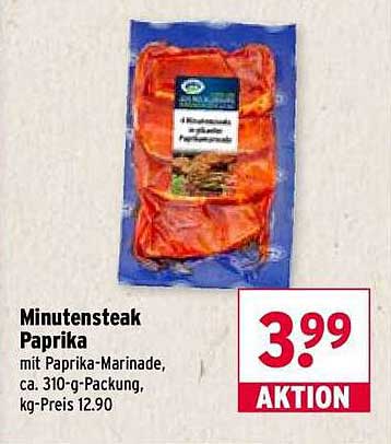 Minutensteak Paprika