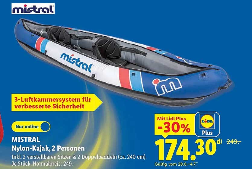 MISTRAL Nylon-Kajak, 2 Personen