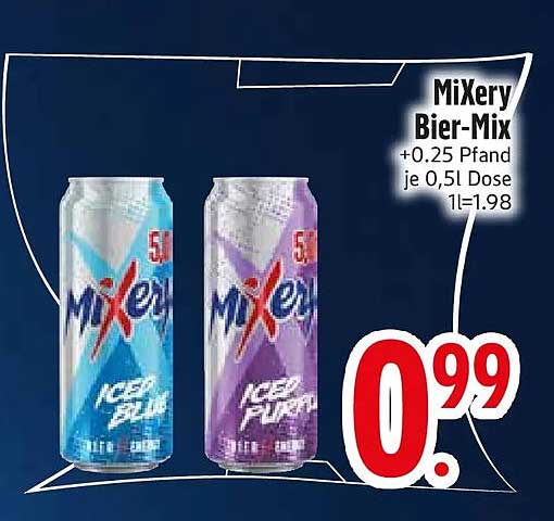 MiXery Bier-Mix +0.25 Pfand je 0,5l Dose 1l=1.98