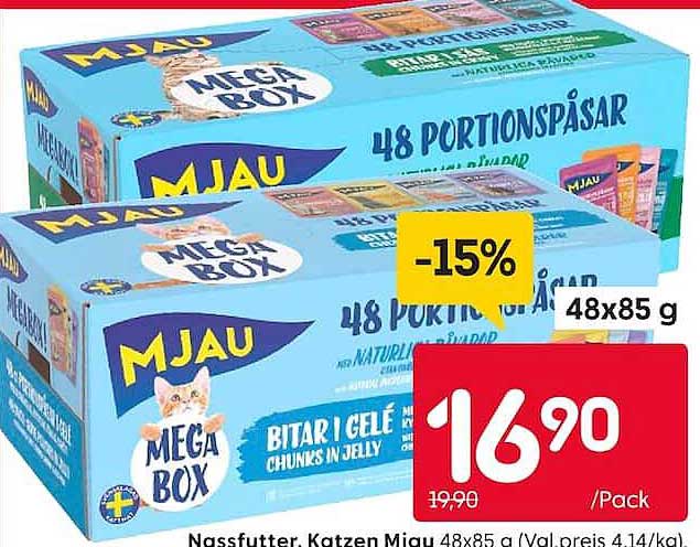 MJAU MEGA BOX BITAR I GELÉ / CHUNKS IN JELLY