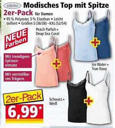 Modisches Top mit Spitze 2er-Pack für Damen