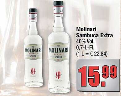 Molinari Sambuca Extra 40% Vol. 0,7-L-Fl.