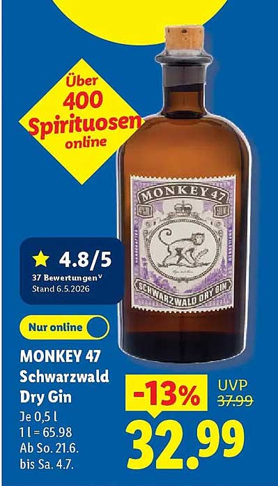 MONKEY 47 Schwarzwald Dry Gin