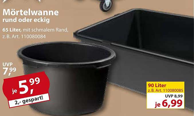 Mörtelwanne rund oder eckig