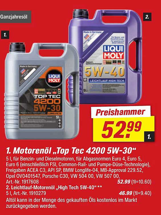 Motorenöl „Top Tec 4200 5W-30“