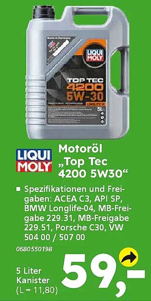 Motoröl „Top Tec 4200 5W30“