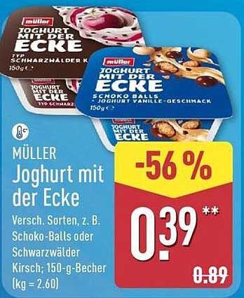 MÜLLER Joghurt mit der Ecke