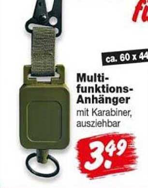 Multi-funktions-Anhänger mit Karabiner, ausziehbar
