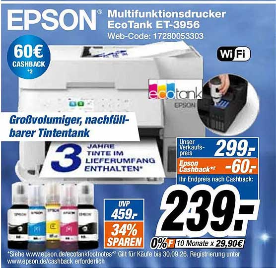 Multifunktionsdrucker EcoTank ET-3956