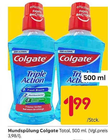 Mundspülung Colgate Total, 500 ml.