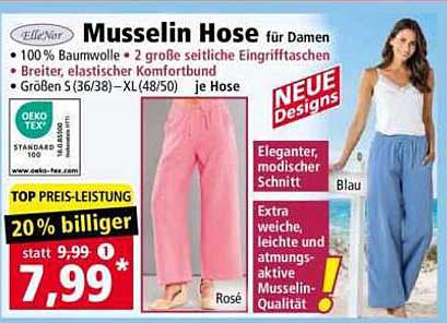 Musselin Hose für Damen
