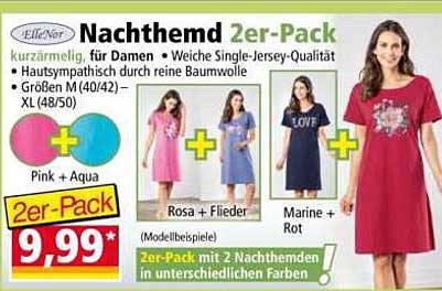 Nachthemden 2er-Pack