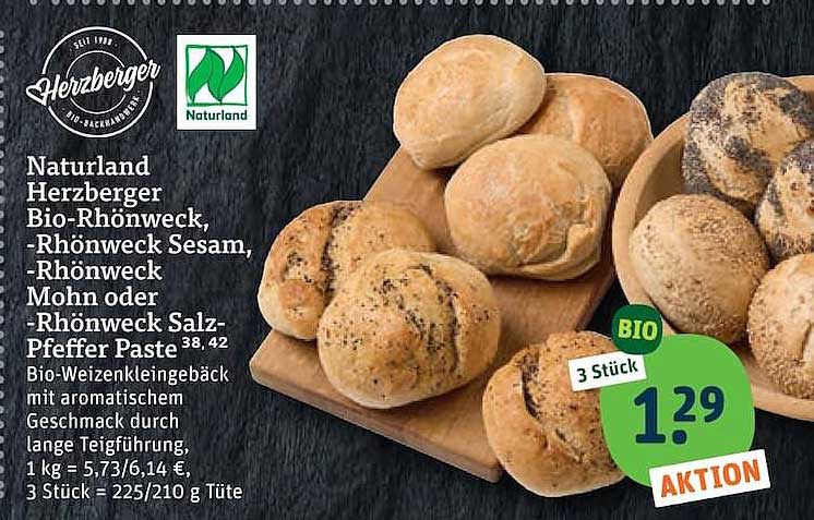 Naturland Herzberger Bio-Rhönweck, -Rhönweck Sesam, -Rhönweck Mohn oder -Rhönweck Salz-Pfeffer Paste 38, 42