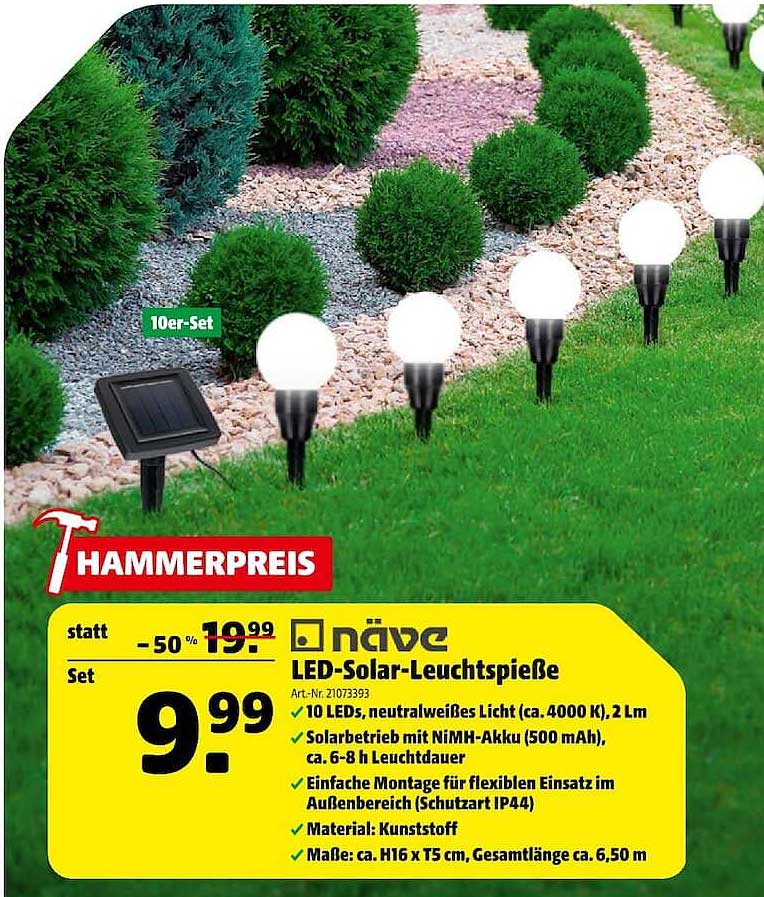 nâve LED-Solar-Leuchtspieße