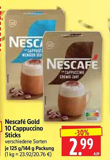 Nescafé Gold 10 Cappuccino Sticks