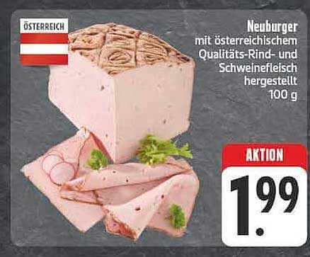 Neuburger mit österreichischer Qualitäts-Rind- und Schweinefleisch hergestellt 100 g