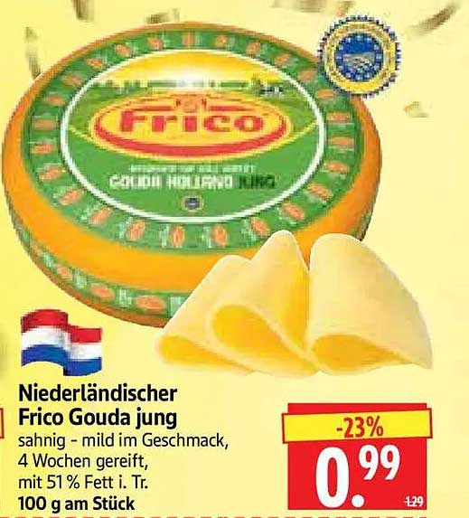 Niederländischer Frico Gouda jung