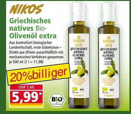 NIKOS Griechisches natives Bio-Olivenöl extra
